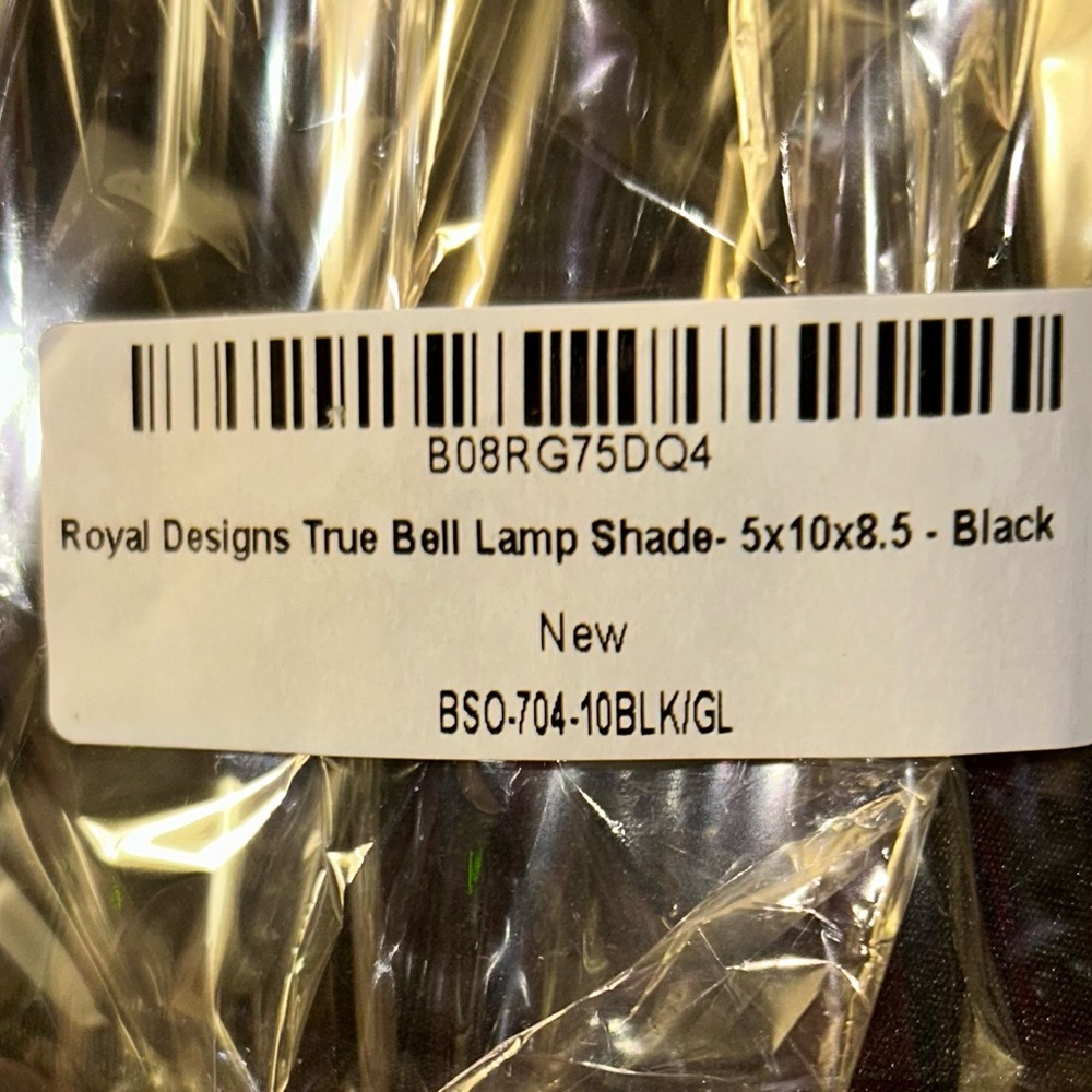 Royal Designs, Inc. True Bell Basic Lamp Shade, Black, 5" x 10"x8.5 BS-704-10BLK - Picture 7 of 7